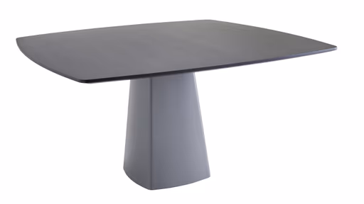 Esstisch Cono - LB ca. 140x140 cm, Eiche massiv, Schwarz