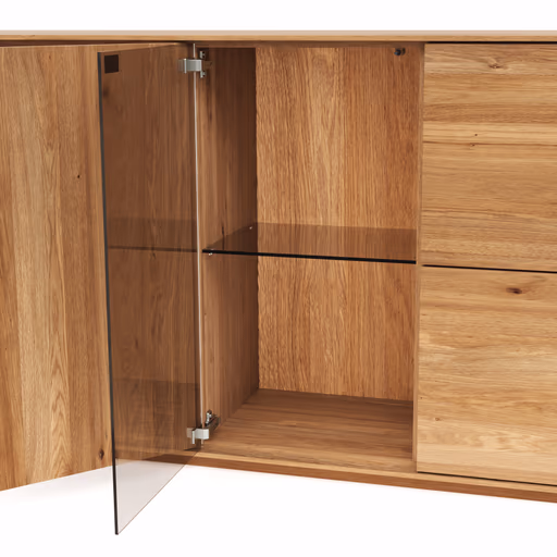 Sideboard Saratoga - Wildeiche massiv, natur geölt