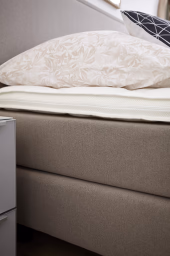 Boxspringbett Valencia - Liegefläche ca. 180x200 cm, Stoff, Mauve