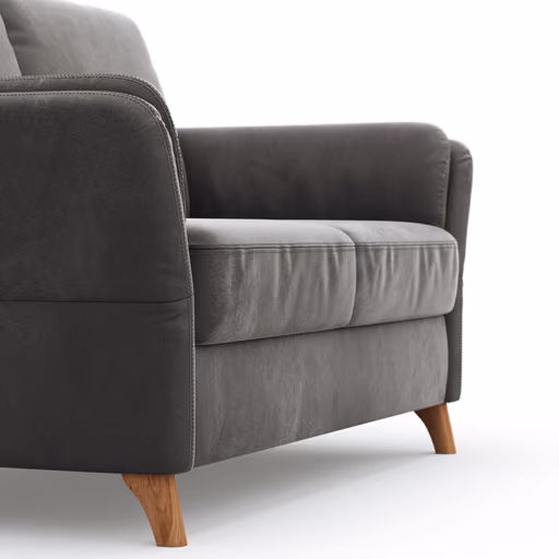 Sofa Vayra - 2-Sitzer, Stoff, Anthrazit