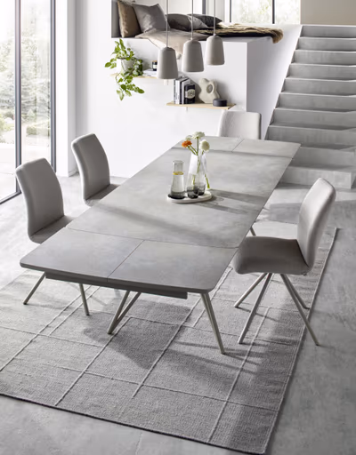 Esstisch Sedana - ausziehbar, LB ca. 200x100 cm, HPL, Grau