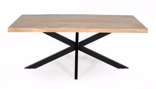 Esstisch - LB ca. 180x90 cm, Mango massiv, Schwarz