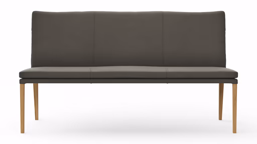 Polsterbank Tuma - Breite ca. 175 cm, Leder, Grau