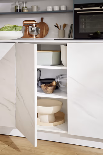 Inselküche 51.220 CO 6 524, Stahlblau