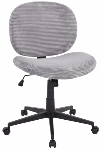 Drehstuhl - höhenverstellbar, Cord, Grau