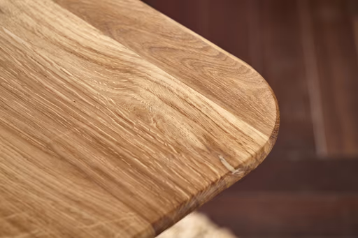 Esstisch Belfast - LB ca. 200x100 cm, Eiche massiv, X-Gestell asymmetrisch