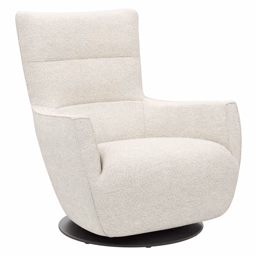 Sessel Lilaia - inkl. Dreh- und Wippfunktion, Stoff, Creme