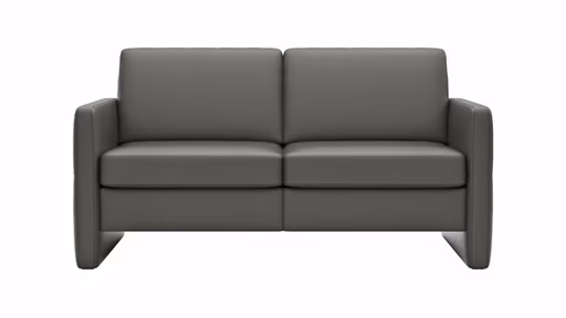 Sofa Arima - 2-Sitzer, Leder, Anthrazit