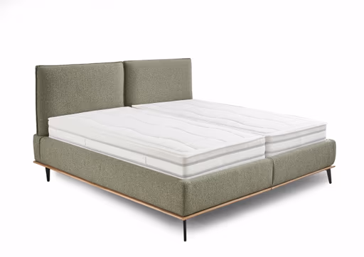 Polsterbett - Liegefläche ca. 180x200 cm, Stoff, Zimt