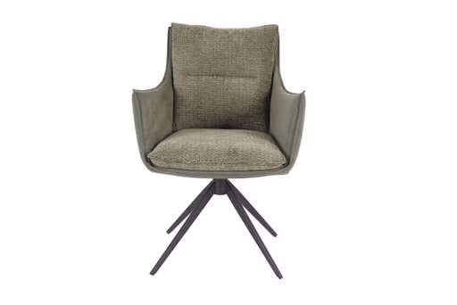 Armlehnstuhl MANDY - drehbar, Stoff, Grün