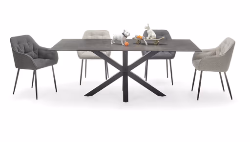 Esstisch ABBIGAIL - LB ca. 200x100 cm, Schwarz