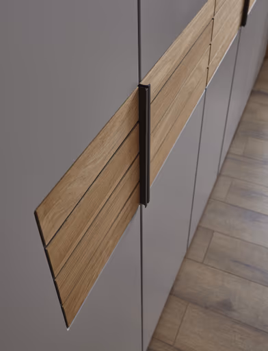 Drehtürenschrank Scottsdale - B ca. 302 cm, Lack, Samtgrau
