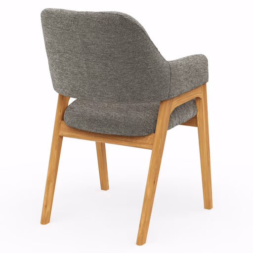 Armlehnstuhl Flore 1 - Stoff, Steingrau