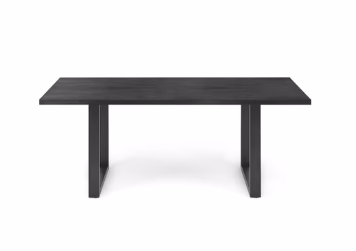 Esstisch - LB ca. 200x100 cm, Schwarzstahl, Schwarz