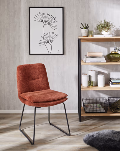 Stuhl Macano - Stoff, Rot