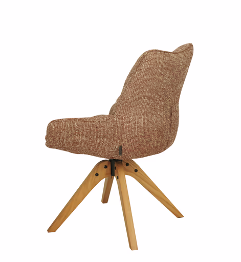 Armlehnstuhl MATTEA - drehbar, Stoff, Bordeaux