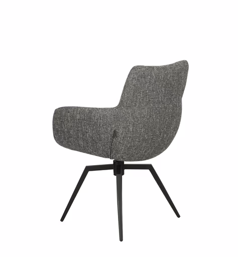 Armlehnstuhl MAXINE - drehbar, Stoff, Grau