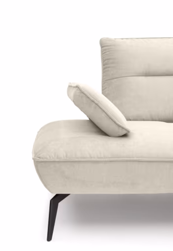 Ecksofa PAYTON - 2-Sitzer, Ecke rechts inkl.Rückenneigung, Armteilverstellung, Stoff, Olive