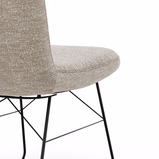 Stuhl Kamari - Stoff, Graubeige