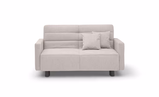 Funktionssofa EASY Optik D - 2-Sitzer, 140 cm inkl. Schlaffunktion, Stoff, Hellgrau