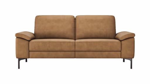 Sofa Anna - 3-Sitzer inkl. Relaxfunktion (motorisch), Leder, Cognac
