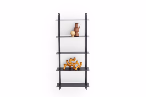 Wandregal Dagny - BHT ca. 60x146x18 cm, Metall, Schwarz