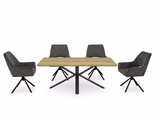 Armlehnstuhl MARESA - drehbar, Stoff, Anthrazit