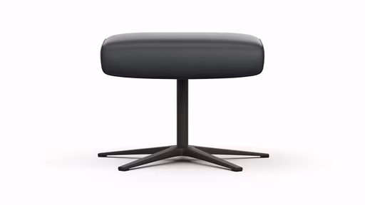 Hocker Noto Relax II - Leder, Schwarz