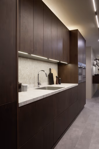 Inselküche 57.150 CO 6 521, Asteiche Maron gebürstet