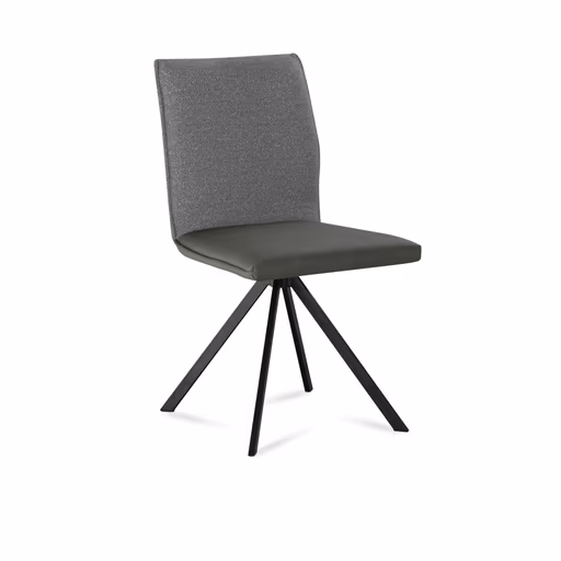 Eckbankgruppe - inkl. Tisch und 2x Stühle, Stoff, Grau