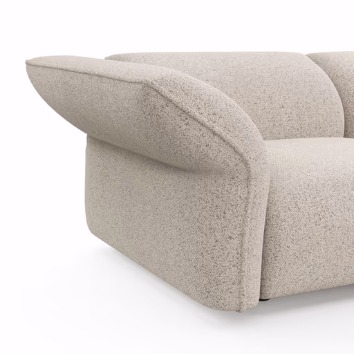 Sofa Motone - 3-Sitzer, Stoff, Beige