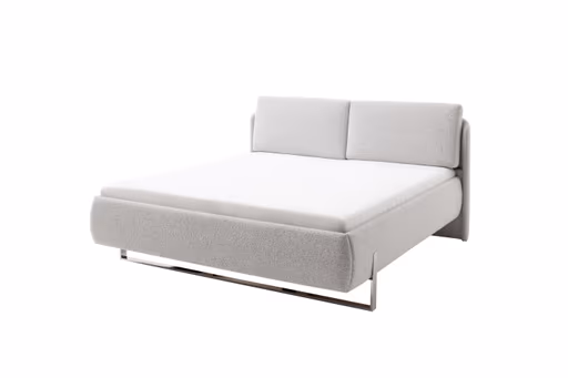 Polsterbett - Liegefläche ca. 180x200 cm, Stoff, Hellgrau