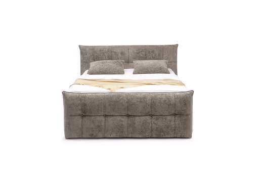Boxspringbett- Liegefläche ca. 180x200 cm, Stoff, Taupe