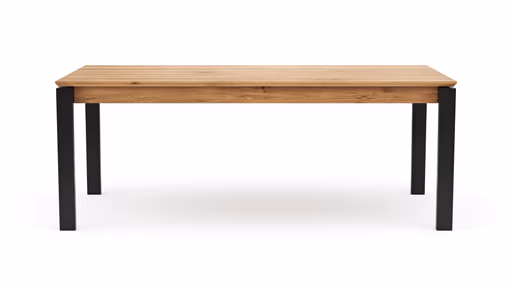 Esstisch Farmingdale - ausziehbar, mit Alubeschlag, LB ca. 200x100 cm, Eiche massiv, natur geölt