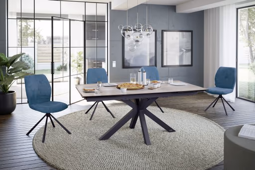 Esstisch MELANIA - ausziehbar, LB ca. 180x95, Keramik, Braun