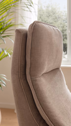 Sessel Tulsa Relax - Größe M, inkl. Fußteil/Rückenlehne verstellbar (motorisch), inkl. Kopfteilverstellung, Stoff, Graubeige