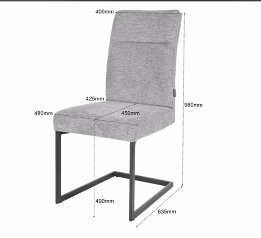Freischwinger MAGGIE - Stoff, Kaffee