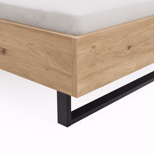 Nachtkonsole Viana - Balkeneiche Furnier, Lack Anthrazit