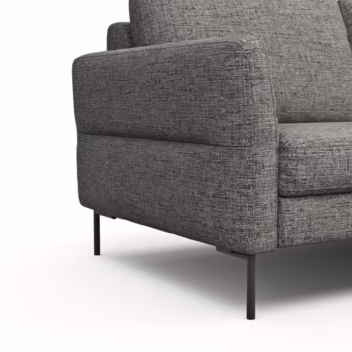 Ecksofa Enna - 3-Sitzer, Ecke rechts, Sitzvorzug (motorisch), Stoff, Graphit