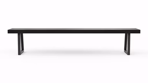 Holzbank Clifton - Breite ca. 220cm, Zerreiche massiv, smoked