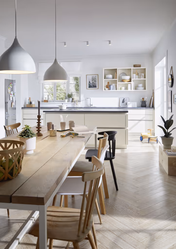 Inselküche 54.160 CO 7 520, Magnolia Samtmatt