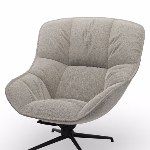 Sessel Unn - Stoff, Grau