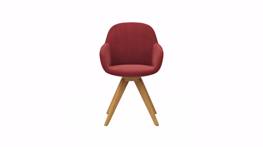 Polsterstuhl Dinner - Stoff, Rot