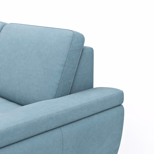 Ecksofa Sommerville - Ecke links mit 2,5-Sitzer, Stoff, Hellblau