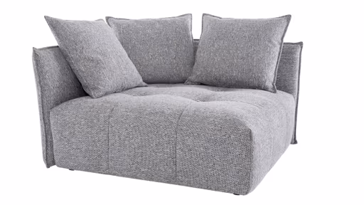 Ecksofa Palazzina - Ecke, Stoff, Graubeige