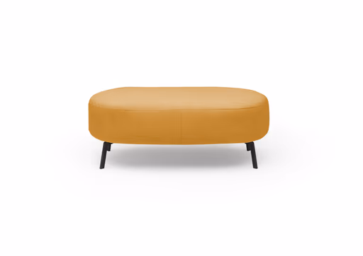 Hocker CARLLOTA - LB. ca. 125x73 cm, Stoff, Kurkuma