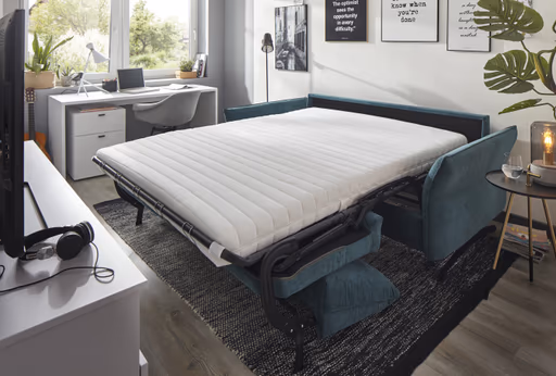 Sofa Melida - 2-Sitzer inkl. Schlaffunktion, Stoff, Smaragd