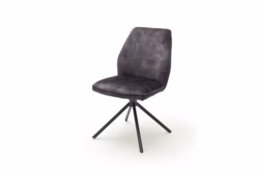 Stuhl - drehbar, Stoff, Anthrazit 