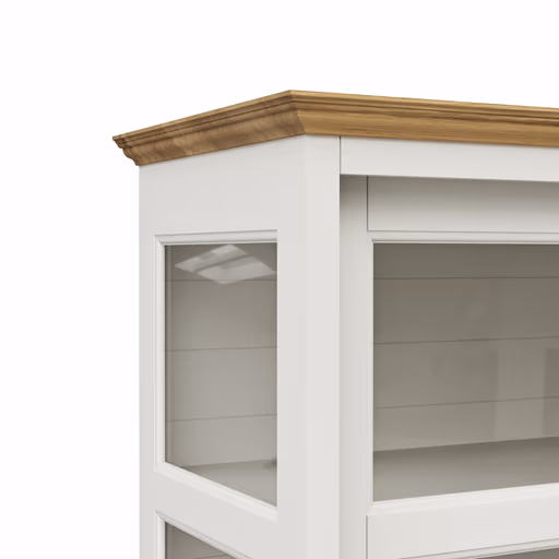 Buffetschrank Louisiana - mit Schiebetüren, teilmassiv, Weiß