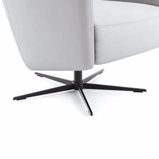 Relaxsessel Rufus - inkl. Relaxfunktion, Leder, Hellgrau